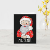 Herr und Frau Santa Claus Paare treffen Weihnachte Karte (Gelbe Blume)