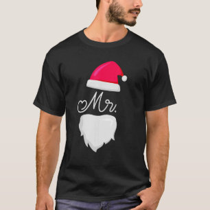 Herr und Frau Santa Claus Pajamas Paare Matching C T-Shirt