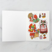 Herr und Frau Santa Claus 🤶 Papier Dolls mit Klei Karte (Innenseite)