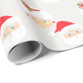 Herr und Frau Santa Claus Silver Weihnachten Geschenkpapier (Rolleneckpunkt)