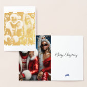 Herr und Frau Santa Faltkarte Folienkarte (Anzeige)