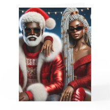 Herr und Frau Santa Faltkarte