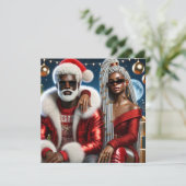 Herr und Frau Santa Faltkarte Karte (Stehend Vorderseite)