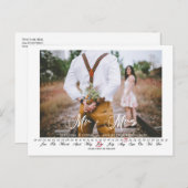 Herr und Frau Save the Date Infinity Calendar Post Postkarte (Vorne/Hinten)