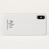 Herr und Frau| Schwarz-Weiß-Schrift Case-Mate iPhone Hülle (Rückseite (Horizontal))