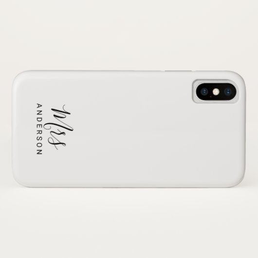Herr und Frau| Schwarz-Weiß-Schrift Case-Mate iPhone Hülle (Rückseite (Horizontal))