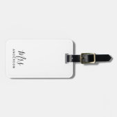 Herr und Frau | Schwarz-Weiß-Schrift Gepäckanhänger (Vorderseite horizontal)