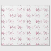 Herr und Frau Script Burgund Geschenkpapier (Flach)
