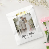 Herr-und Frau-Script Calligraphy Chic Foto Geschenktütchen (Versiegelt)