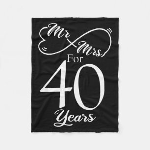 Herr und Frau seit 40 Jahren 40. Hochzeitstag Fleecedecke