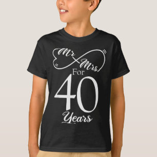 Herr und Frau seit 40 Jahren 40. Hochzeitstag T-Shirt