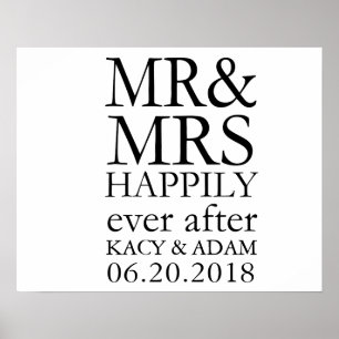 Herr und Frau Sign Poster