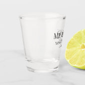 Herr und Frau Simple Classic Elegant Hochzeit Schnapsglas (Links)