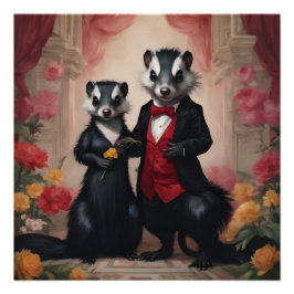 Herr und Frau Skunk Poster