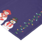 Herr und Frau Snowman Weihnachtslicht Tischdecke (Schrägansicht)