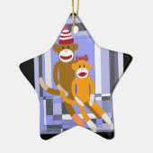 Herr-und Frau-Sock Affe Keramik Ornament (Links)