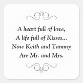 Herr und Frau Square Sticker (Vorderseite)