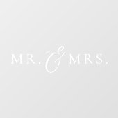 Herr und Frau Stylish Serif Script Wedding Fensteraufkleber (Blatt)