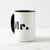 Herr und Frau Tassen - Schwarzweiss (Vorderseite Links)