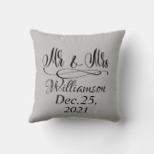 Herr und Frau Throw Pillow Kissen (Rückseite)