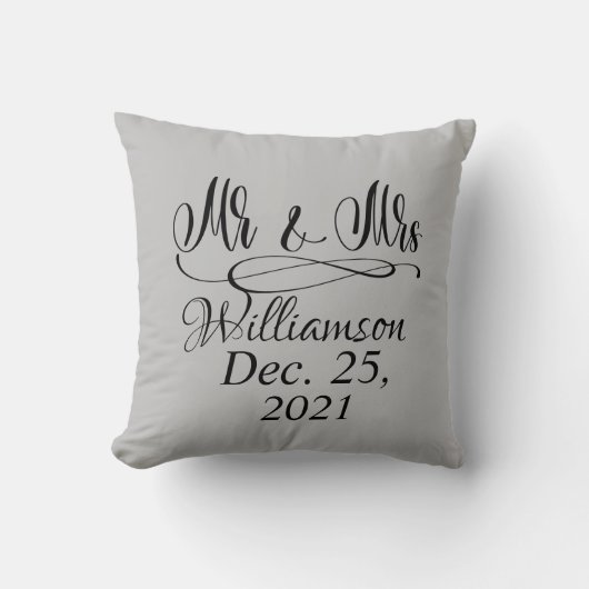 Herr und Frau Throw Pillow Kissen (Vorderseite)