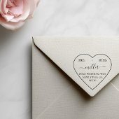 Herr und Frau Trendy Heart Moderne Schrift-Typogra Gummistempel