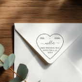 Herr und Frau Trendy Heart Moderne Schrifttypograf Gummistempel