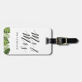 Herr und Frau tropischer Gepäckanhänger des