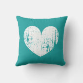 Herr und Frau türkisblau Hochzeitskissen werfen Kissen (Rückseite)