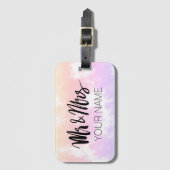 Herr und Frau Typografy Gepäckanhänger für frische (Vorderseite Vertikal)