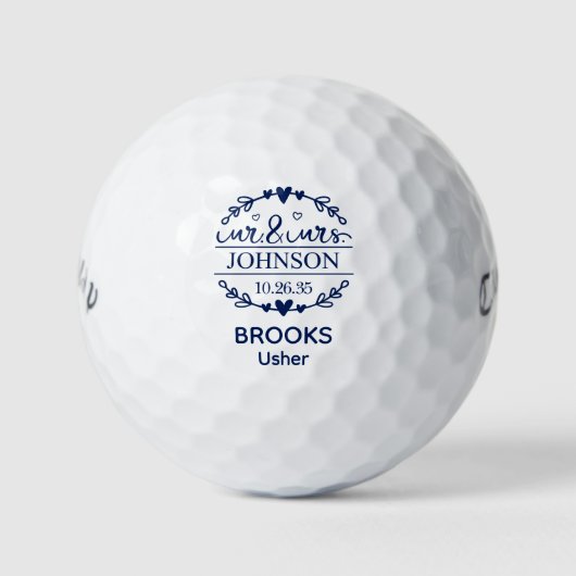 Herr und Frau Usher Golfball (Vorderseite)