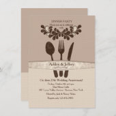 Herr-und Frau-Utensils Dinner Party Einladung (Vorne/Hinten)