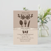 Herr-und Frau-Utensils Dinner Party Einladung (Stehend Vorderseite)