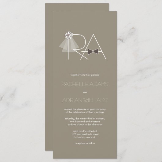 Herr und Frau Veil u. Einladung (Vorne/Hinten)