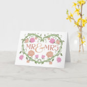 Herr und Frau Wedding Card Herzlichen Glückwunsch Karte (Gelbe Blume)