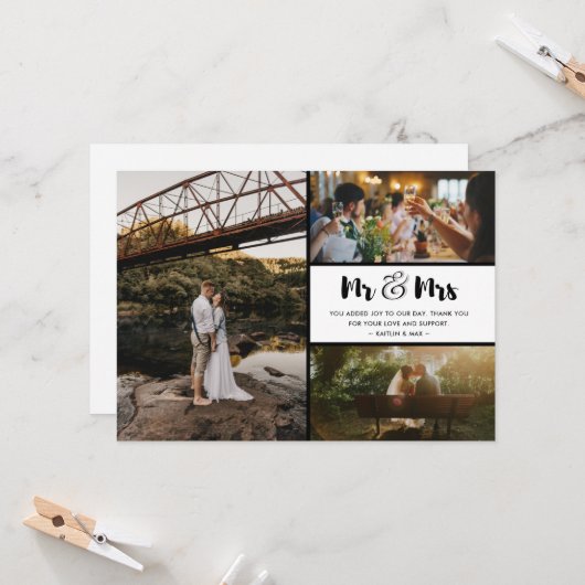 Herr und Frau Wedding danken Ihnen für Foto Collag (Vorderseite/Rückseite Beispiel)