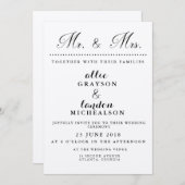 Herr und Frau Wedding Einladung (Vorne/Hinten)