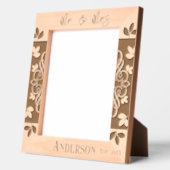 Herr und Frau Wedding Floral Border Geätzte Rahmen (Links)