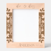Herr und Frau Wedding Floral Border Geätzte Rahmen (Vorderseite)