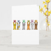 Herr und Frau Wedding gratulieren Niedlichen Katze Karte (Gelbe Blume)