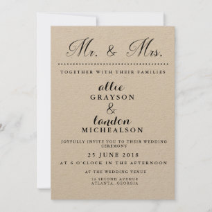 Herr und Frau Wedding Invitation Einladung