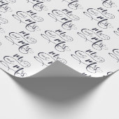 Herr und Frau Wedding Text Geschenkpapier (Ecke)