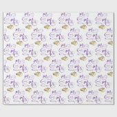 Herr und Frau Wedding Text Geschenkpapier (Flach)