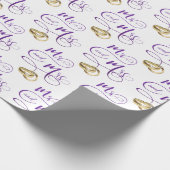 Herr und Frau Wedding Text Geschenkpapier (Ecke)