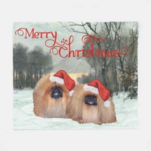 Herr und Frau Weihnachtsmann Fleecedecke