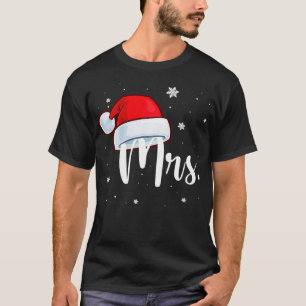Herr und Frau Weihnachtsmann Pyjama passende Paare T-Shirt