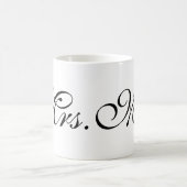 Herr und Frau wife bride Schwarz-weißer moderner Kaffeetasse (Mittel)