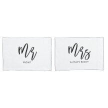 Herr und Frau Wifey und Hubby Couple Pillowcases