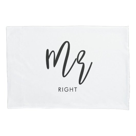 Herr und Frau Wifey und Hubby Couple Pillowcases Kissenbezug (Vorderseite-Links)