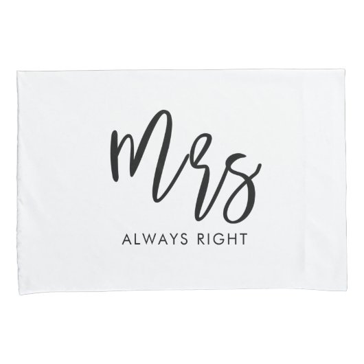 Herr und Frau Wifey und Hubby Couple Pillowcases Kissenbezug (Vorderseite-Rechts)